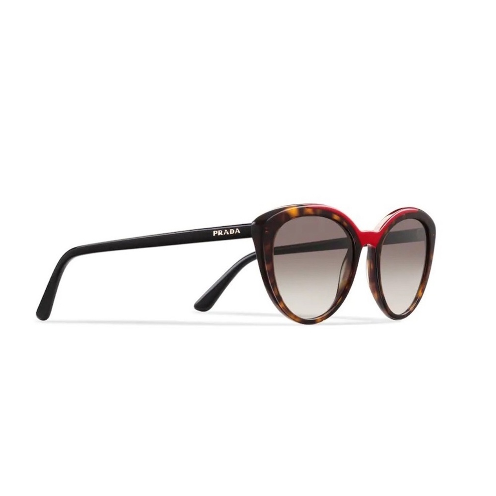 Prada Women's Tortoise and Red Sunglasses